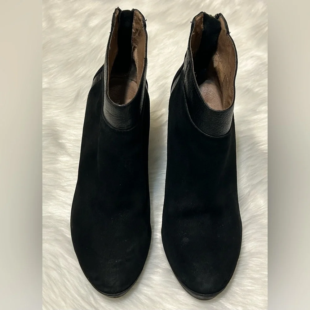 Donald J. Pliner Chez Black Wedge Ankle Boots - Picture 2 of 11